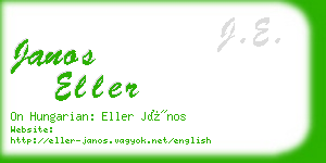 janos eller business card